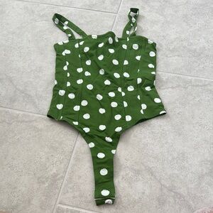 Green Polka Dot Bodysuit